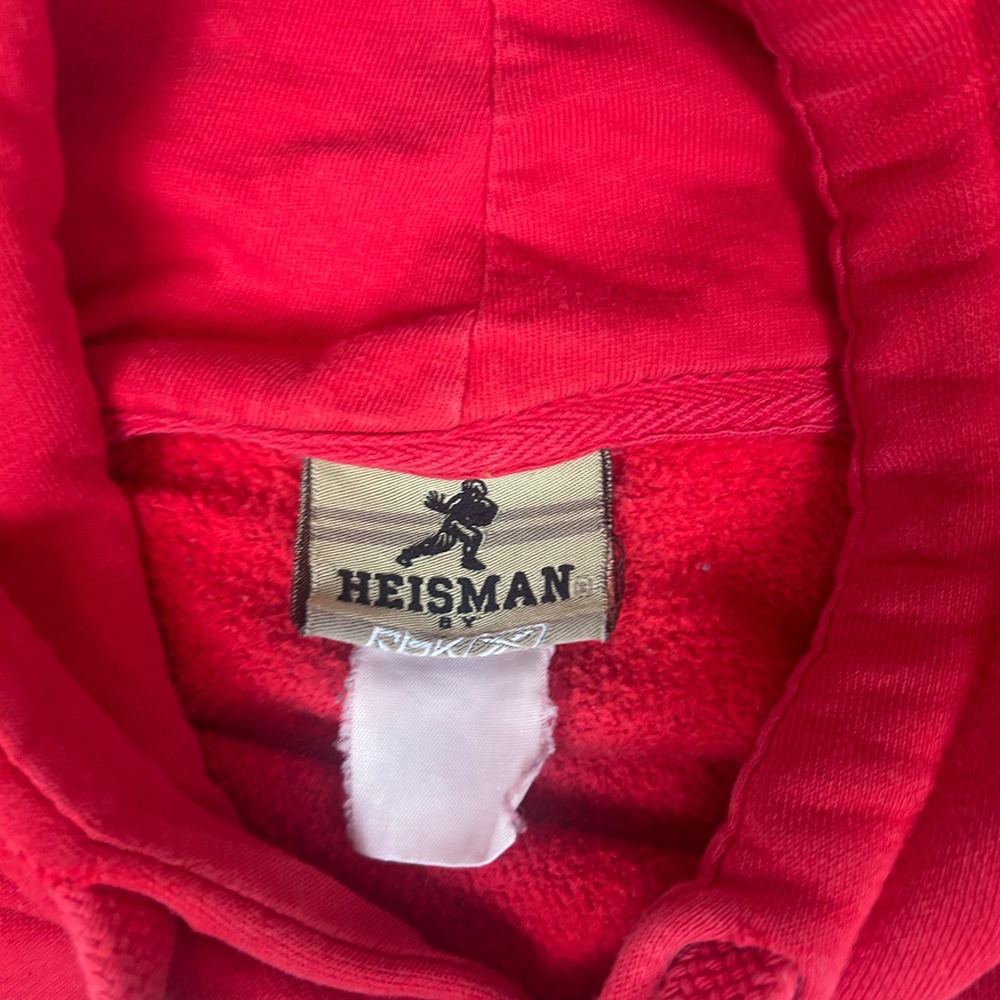 Heisman Louisville Cardinals Hoodie Mens XXL Red Distressed NCAA Pullover - Picture 6 of 8